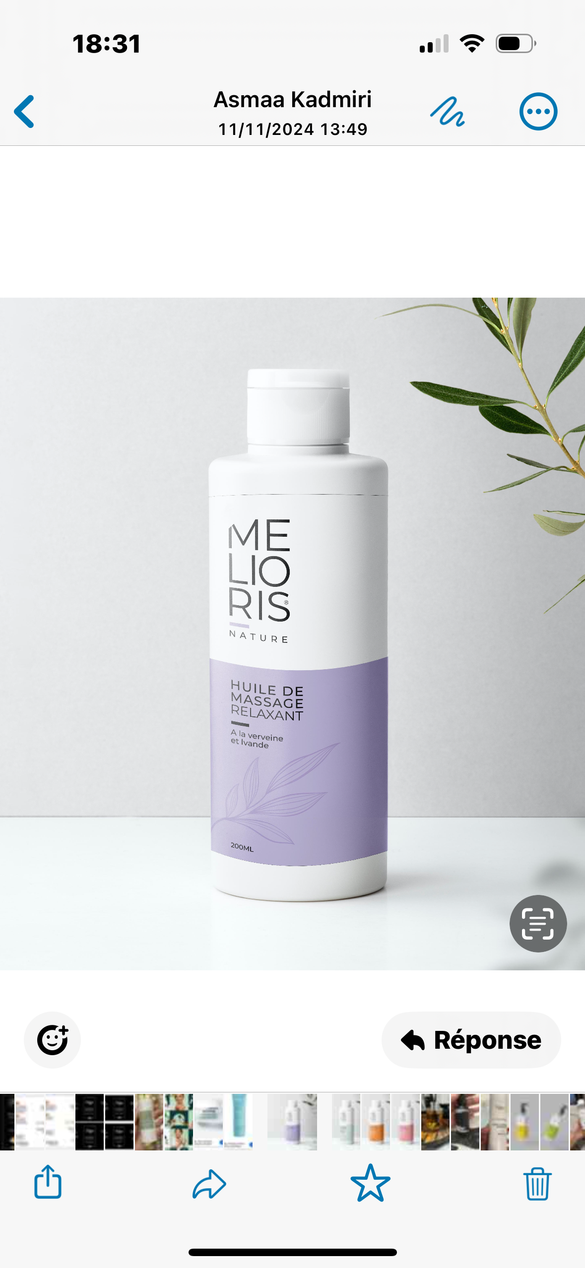 Huile de massage relaxant